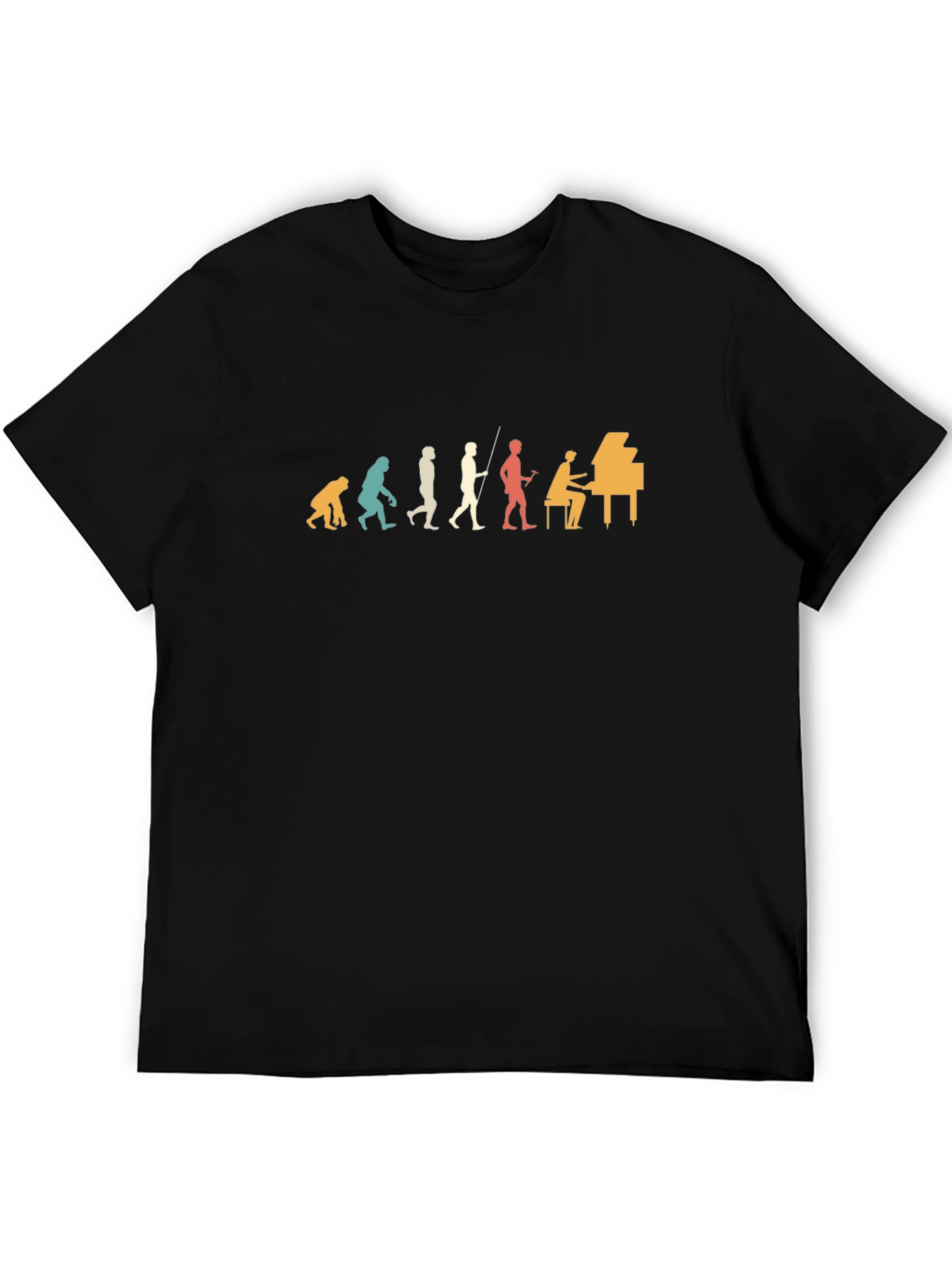 Piano Evolution T-Shirt - Musical Progression Tee