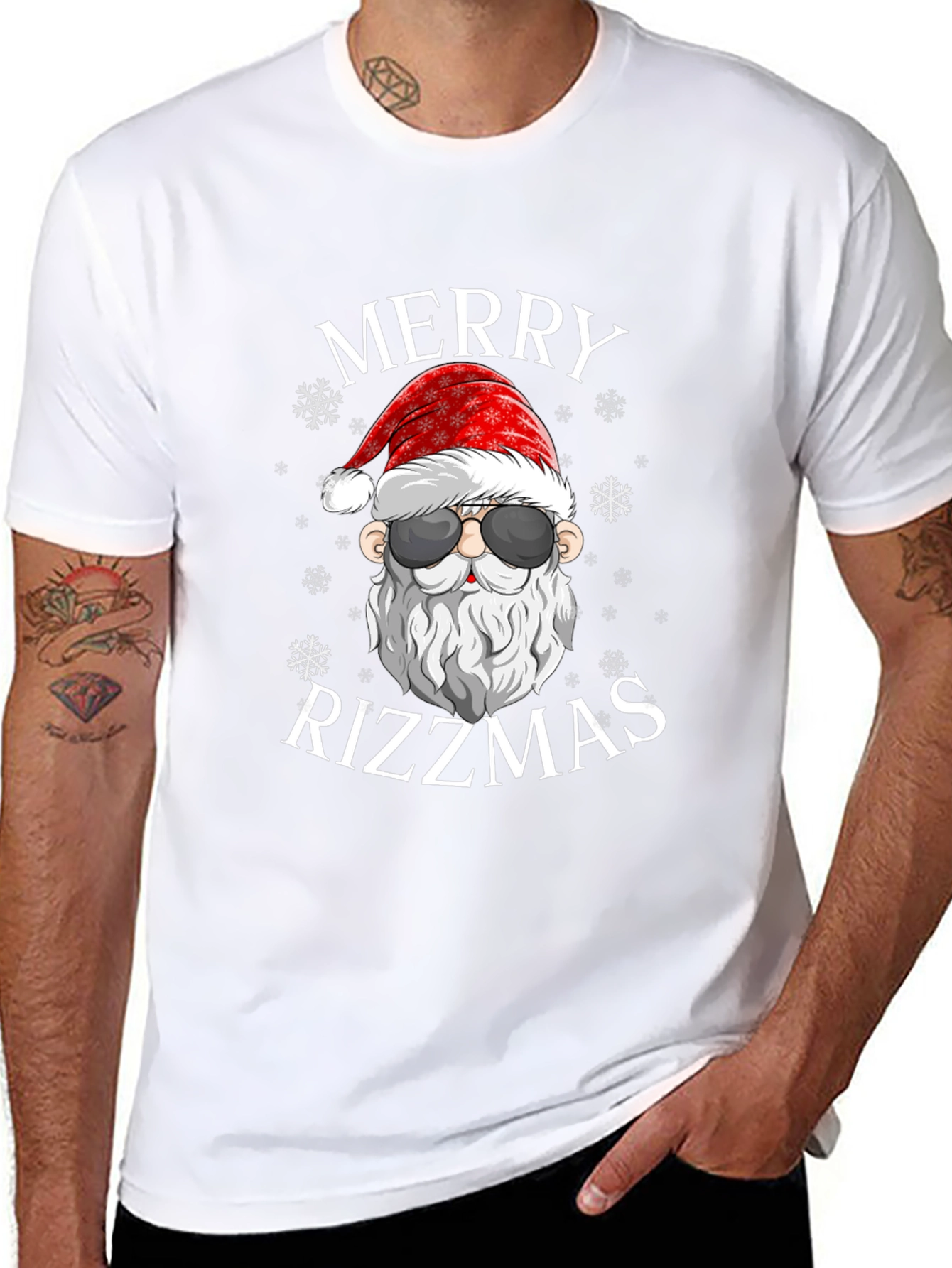 Merry Rizzmas Santa Graphic T-Shirt