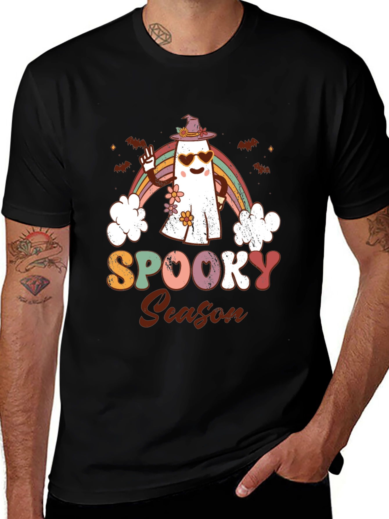 Spooky Season Ghost T-Shirt - Halloween Graphic Tee