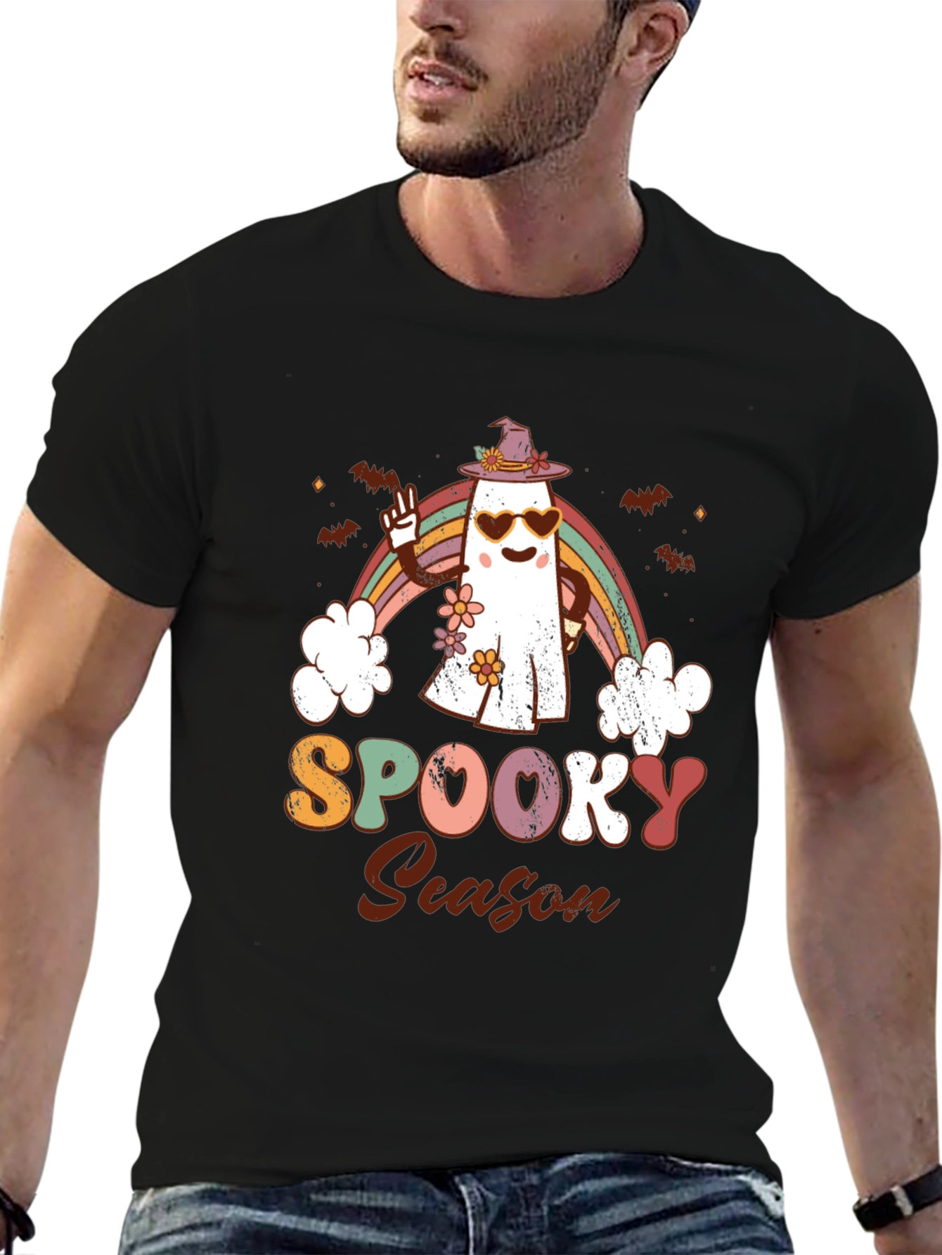 Spooky Season Ghost T-Shirt - Halloween Graphic Tee