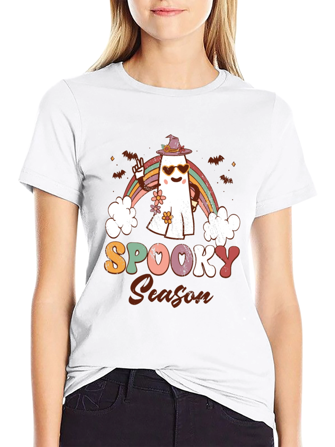 Spooky Season Ghost T-Shirt - Halloween Graphic Tee