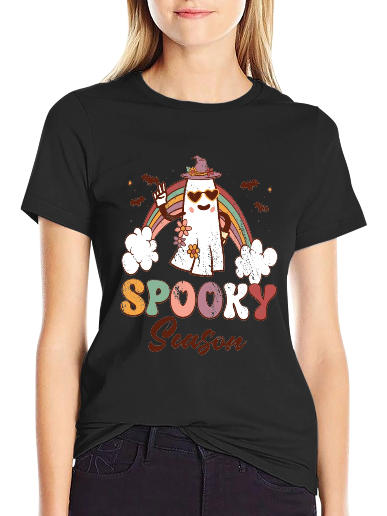 Spooky Season Ghost T-Shirt - Halloween Graphic Tee