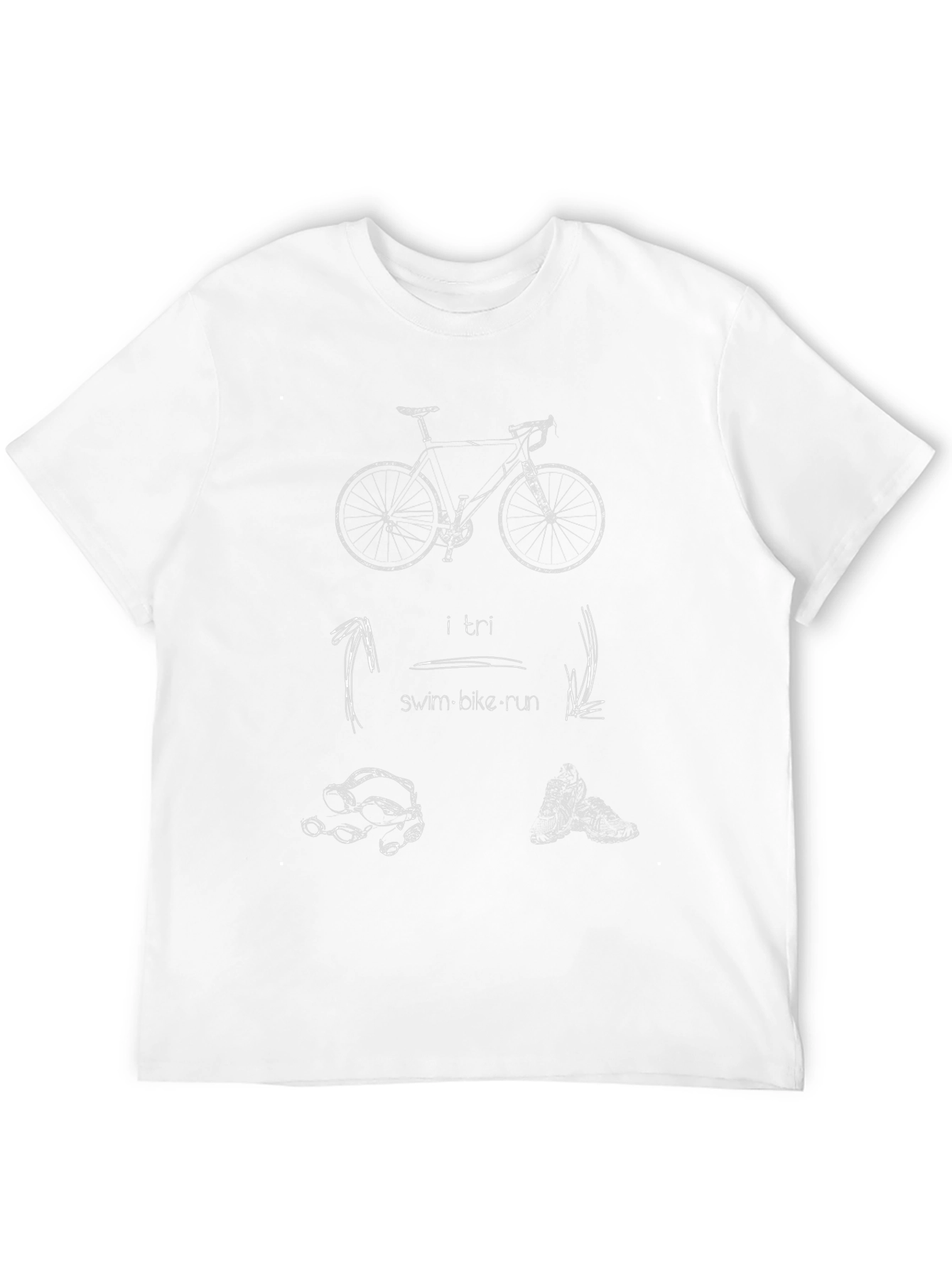 Triathlon Graphic T-Shirt - Swim Bike Run Design