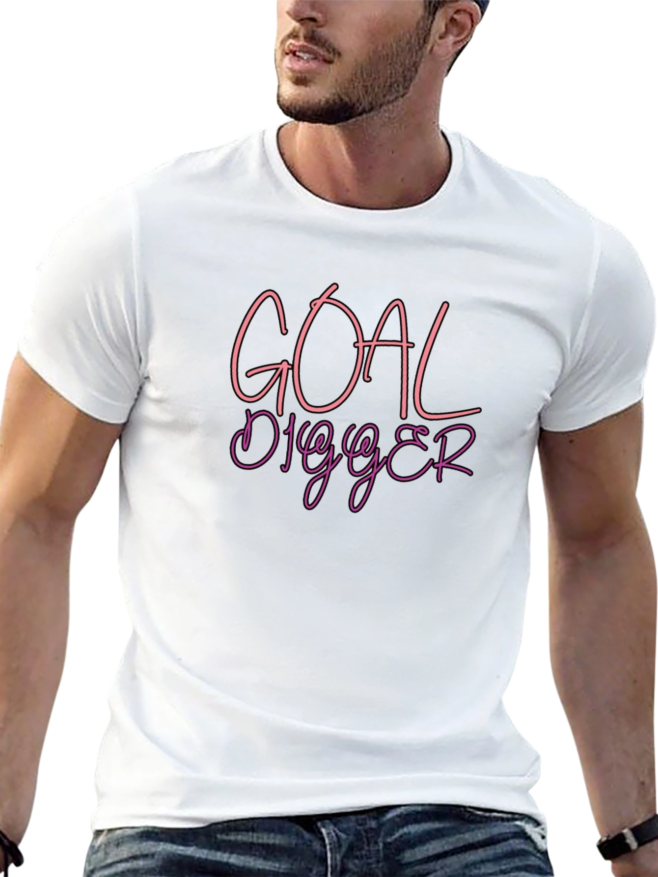 Goal Digger Tee - Black Crew Neck