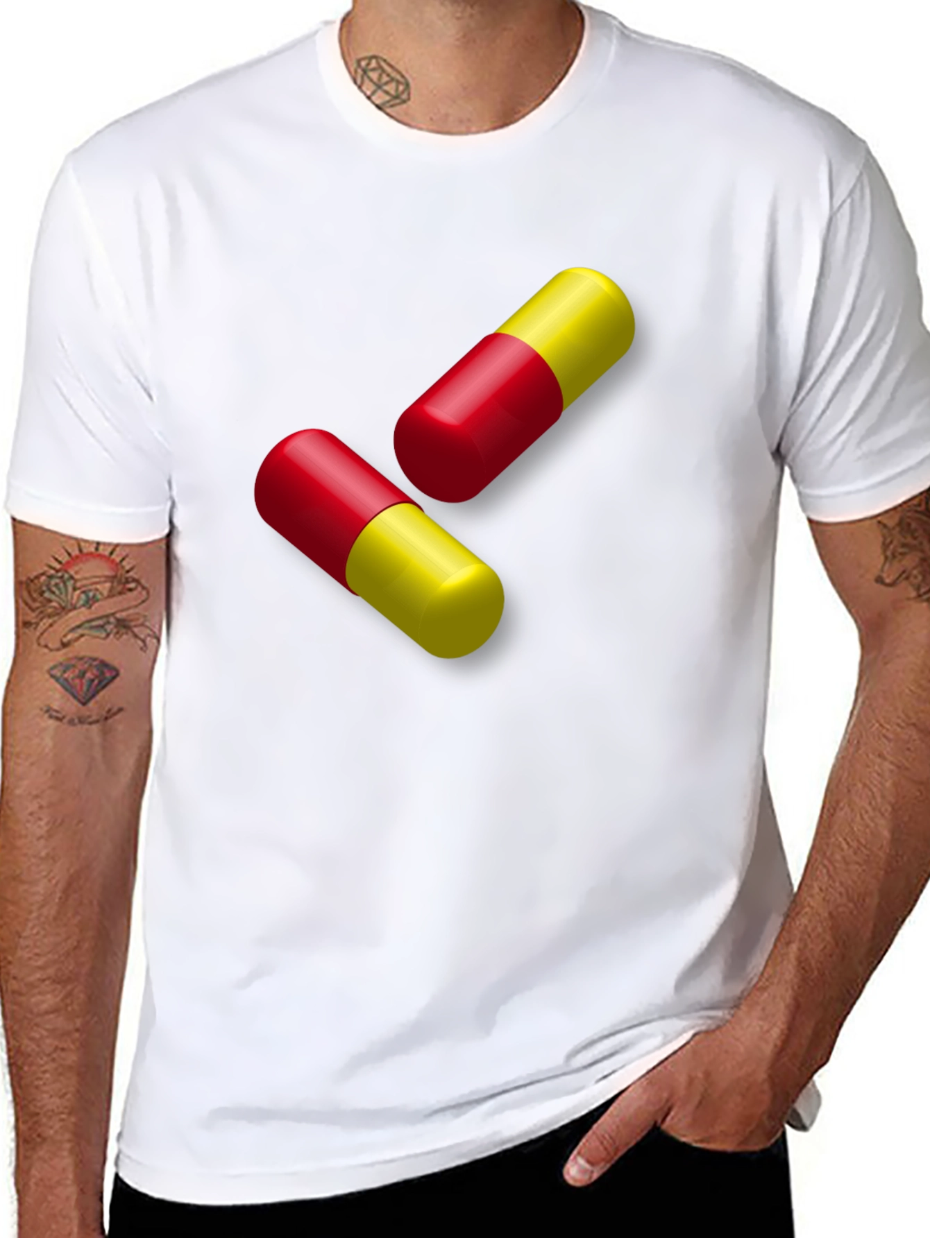 Pill Graphic Black T-Shirt