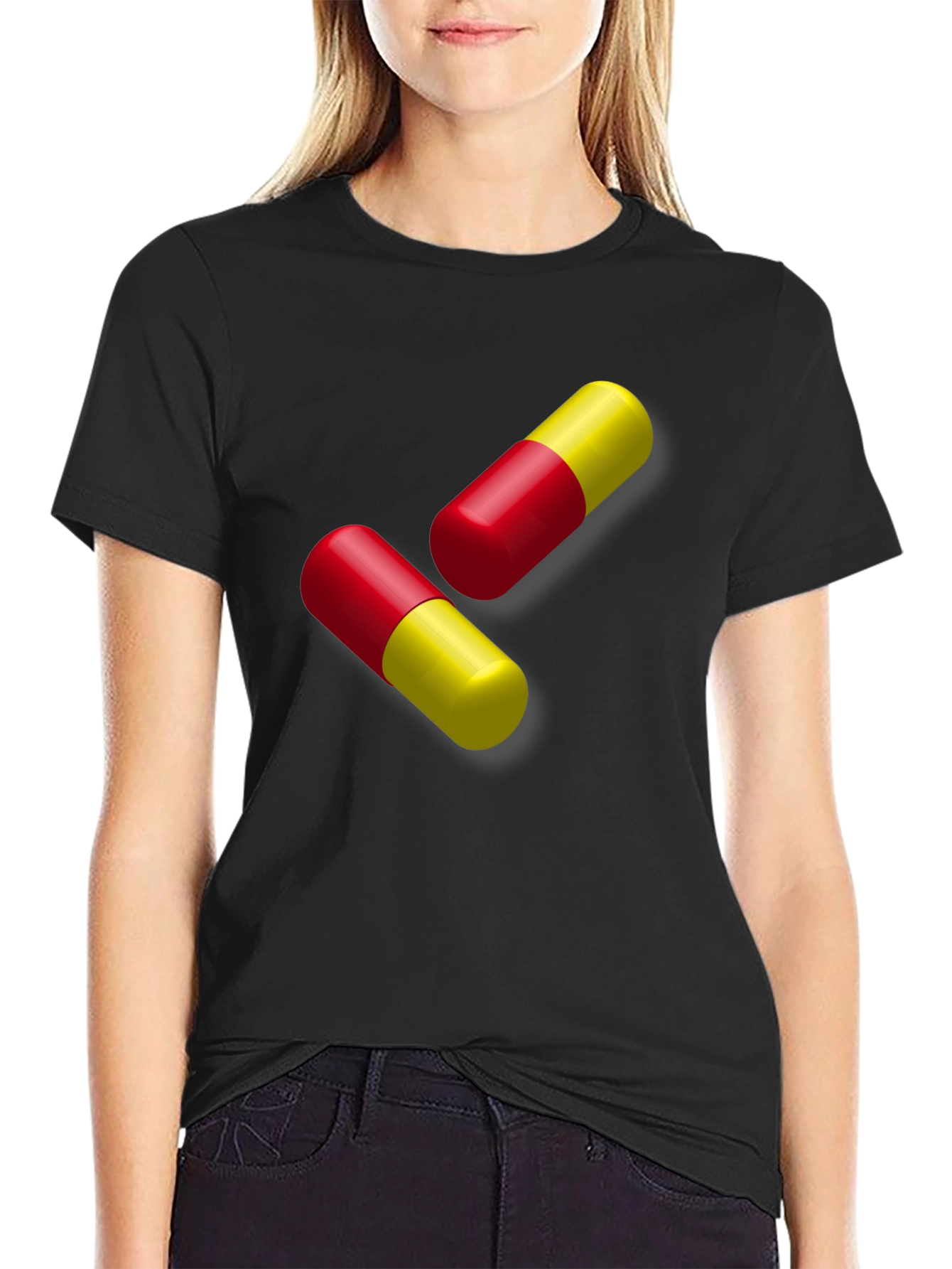 Pill Graphic Black T-Shirt