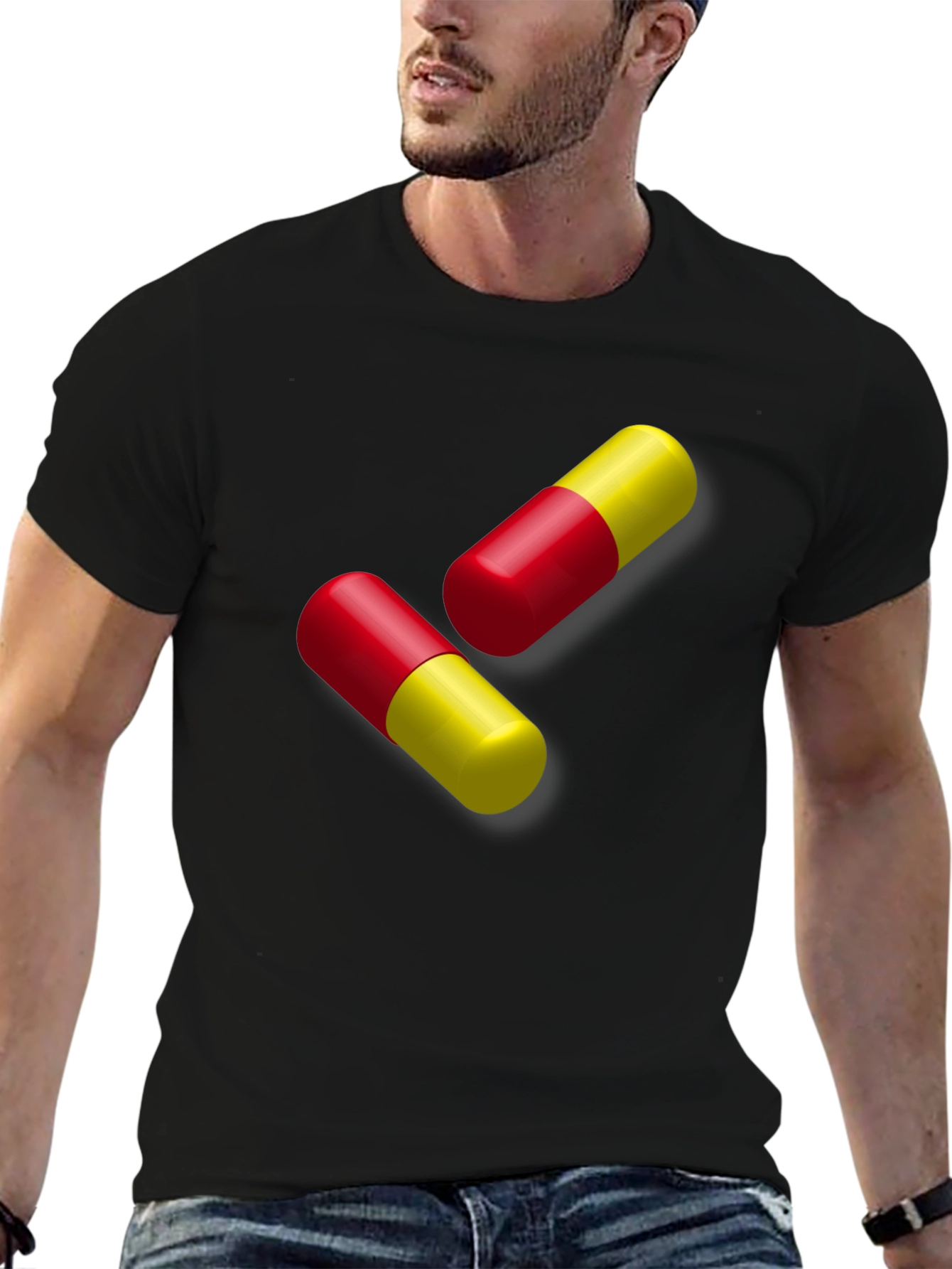 Pill Graphic Black T-Shirt