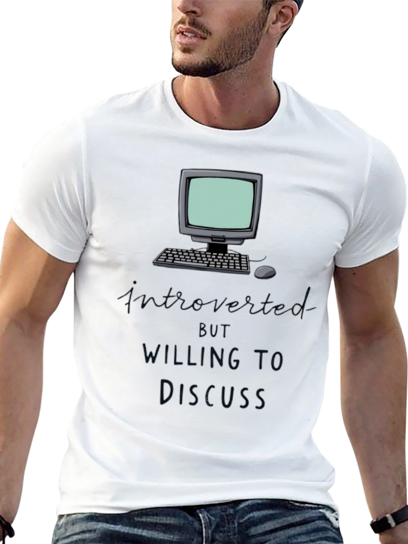 Introverted but Willing to Discuss T-Shirt