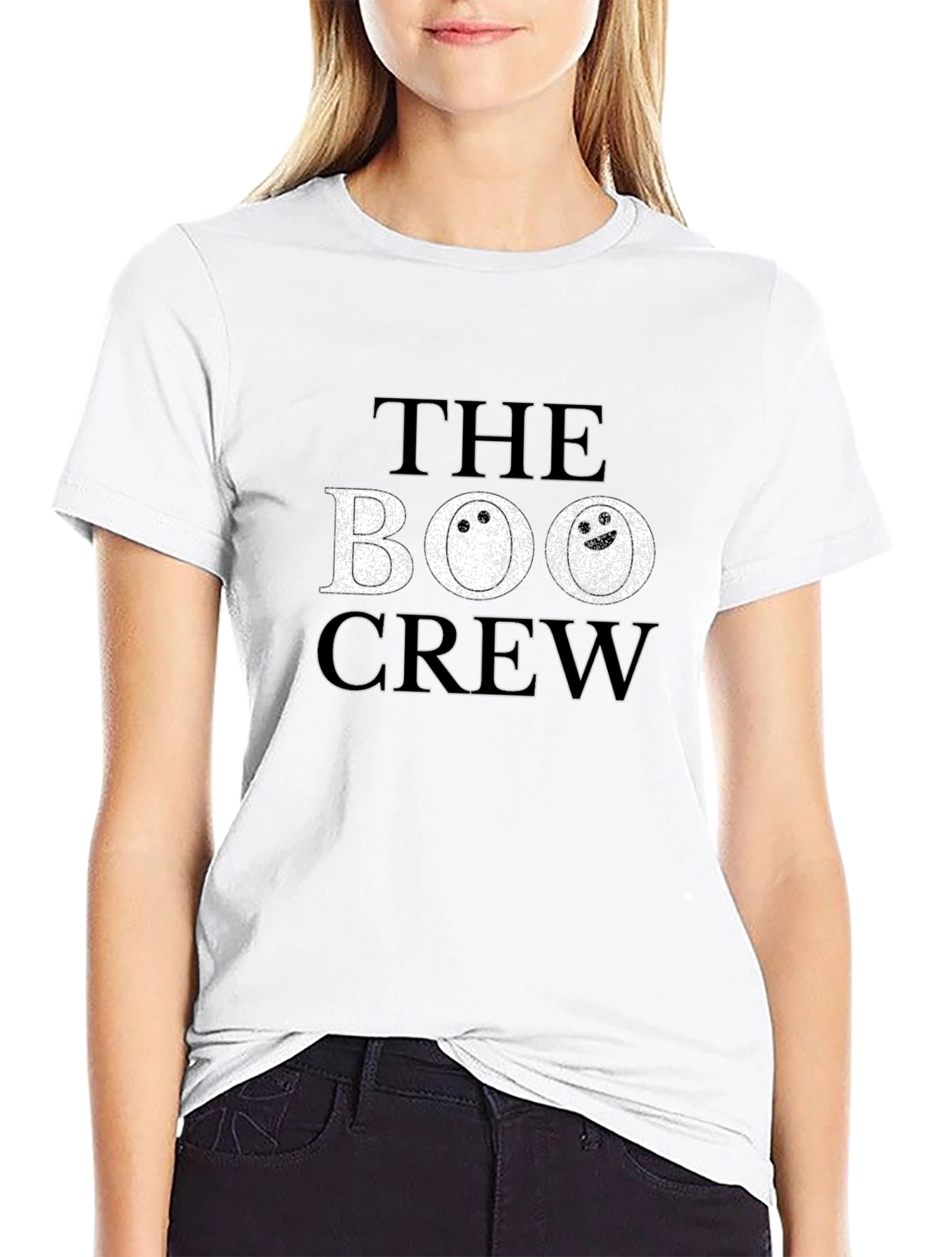 The Boo Crew Black Graphic T-Shirt