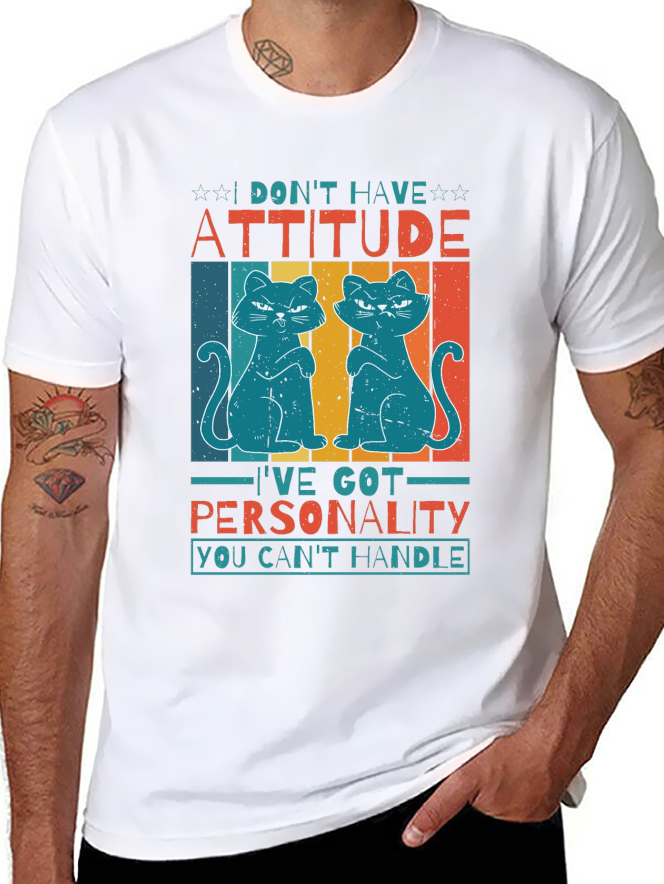 Sarcastic Cat Graphic T-Shirt