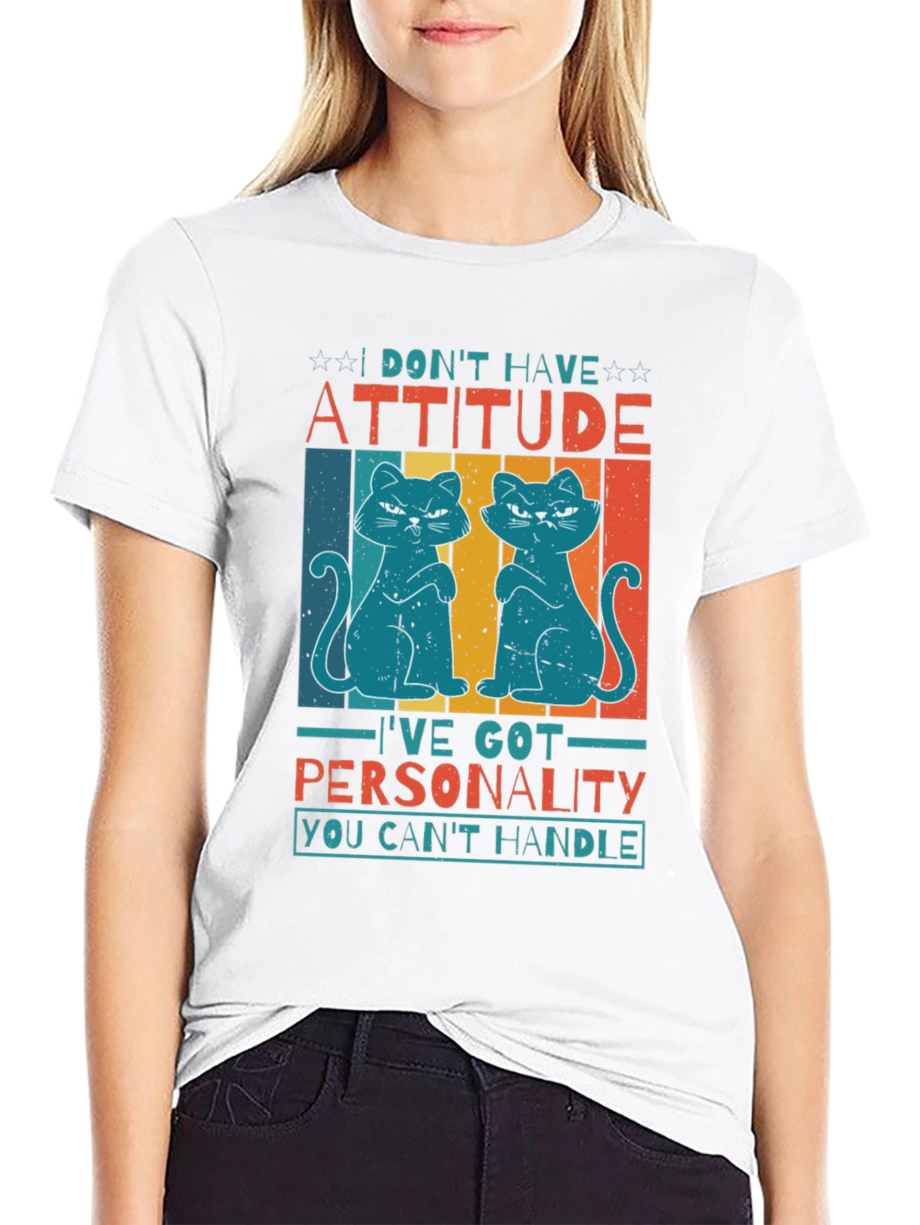 Sarcastic Cat Graphic T-Shirt