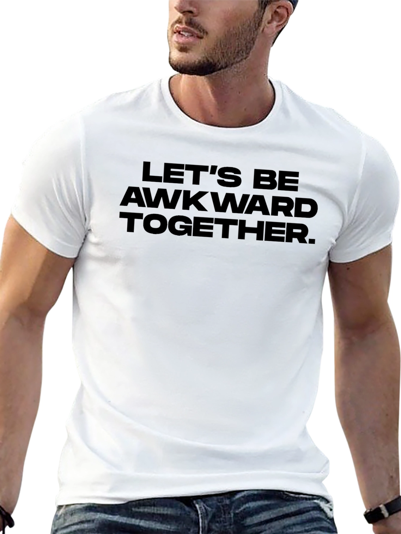 Awkward Together Black Graphic Tee Shirt