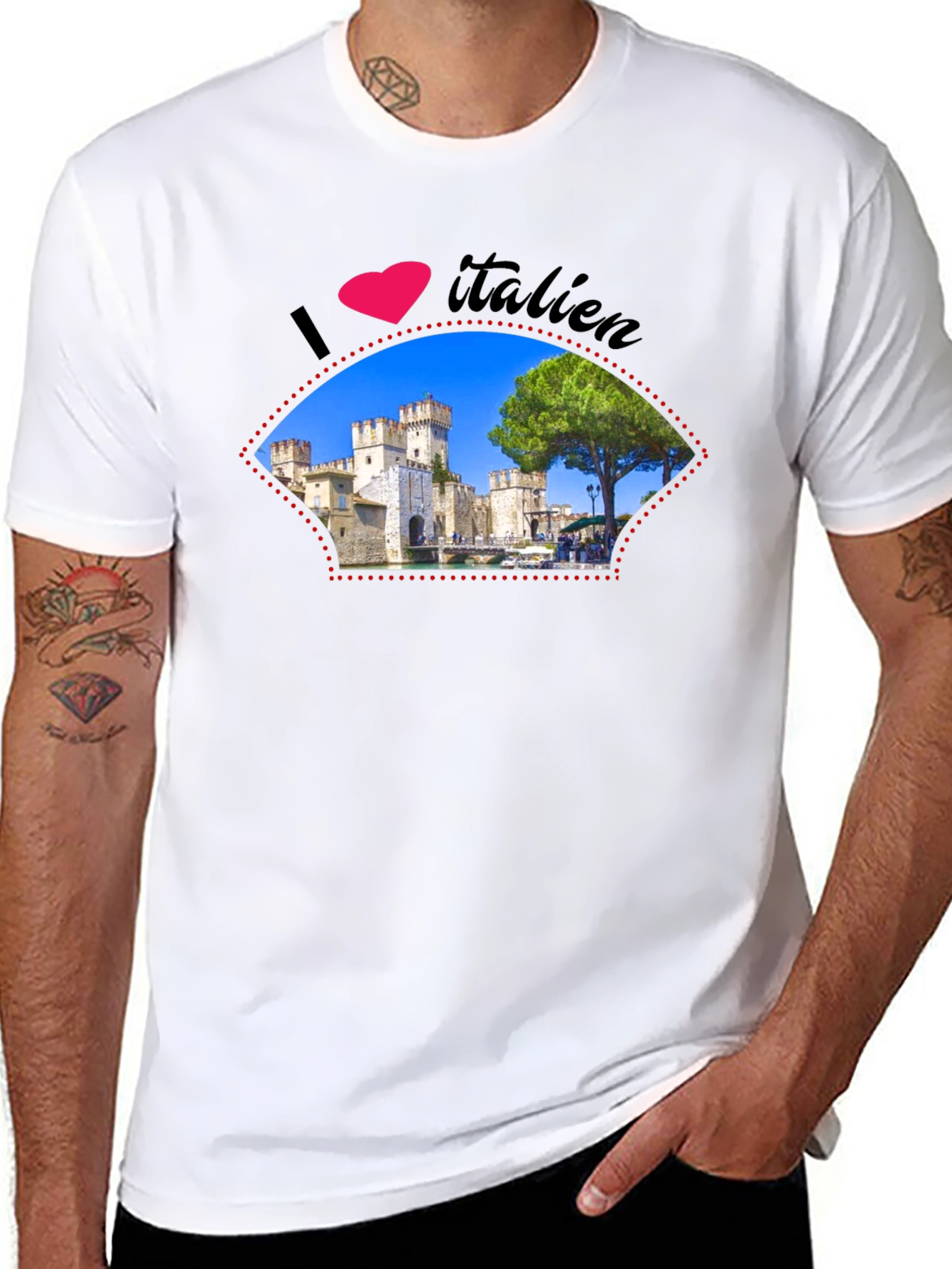 I Love Italien Castle Graphic T-Shirt
