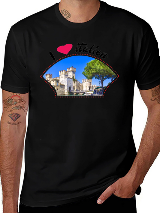 I Love Italien Castle Graphic T-Shirt