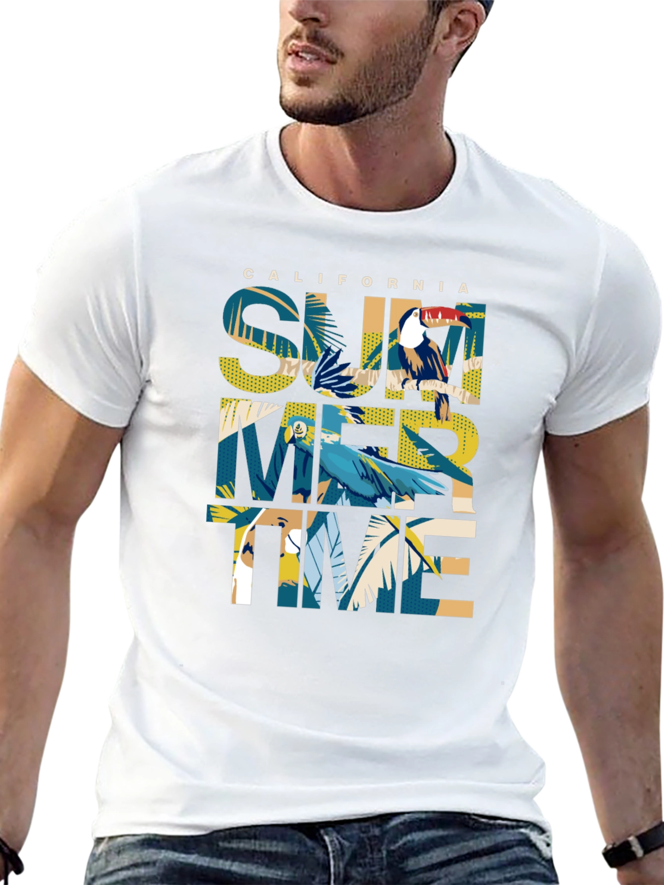 California Summer Time Graphic Print Tee