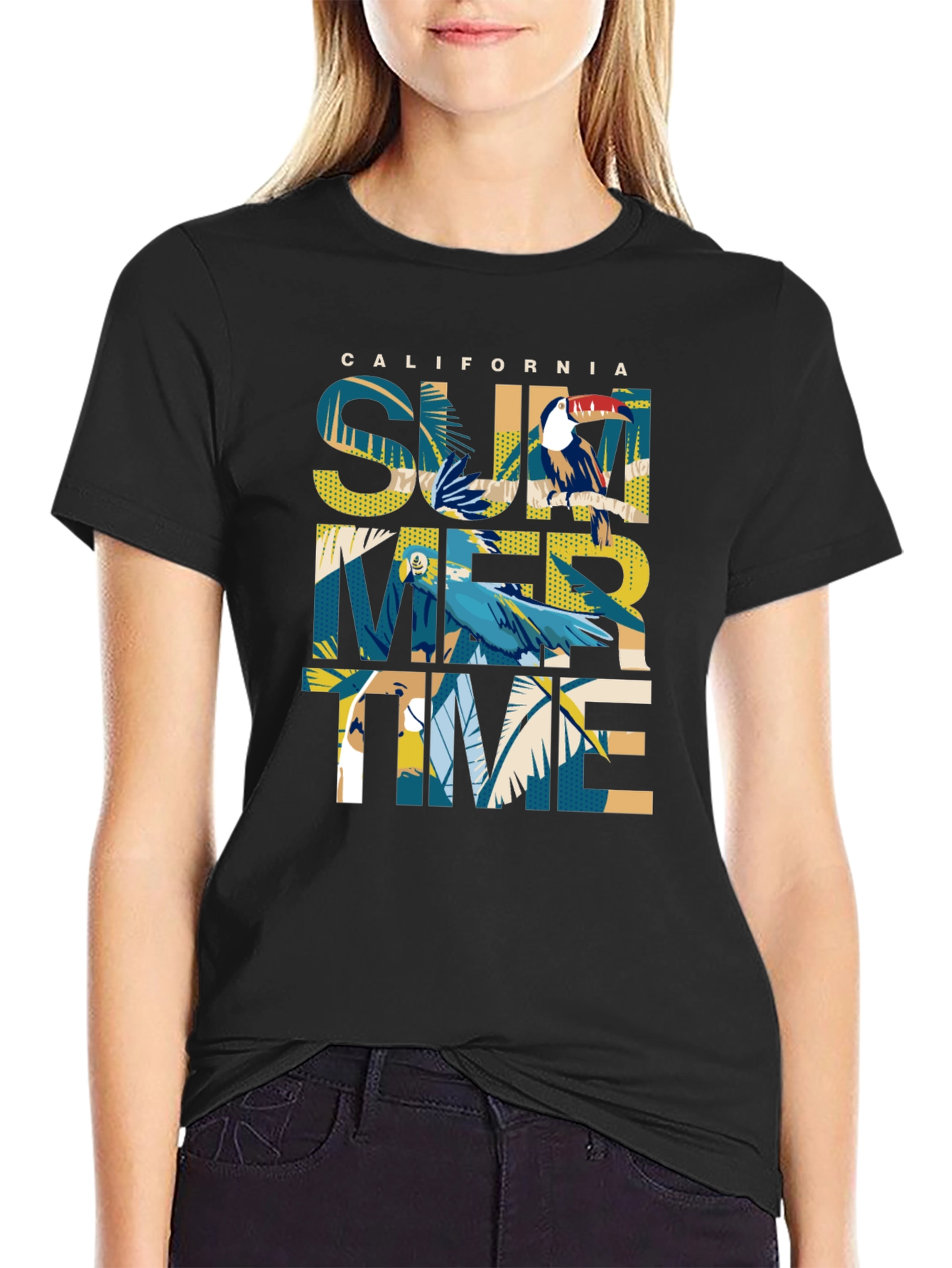 California Summer Time Graphic Print Tee