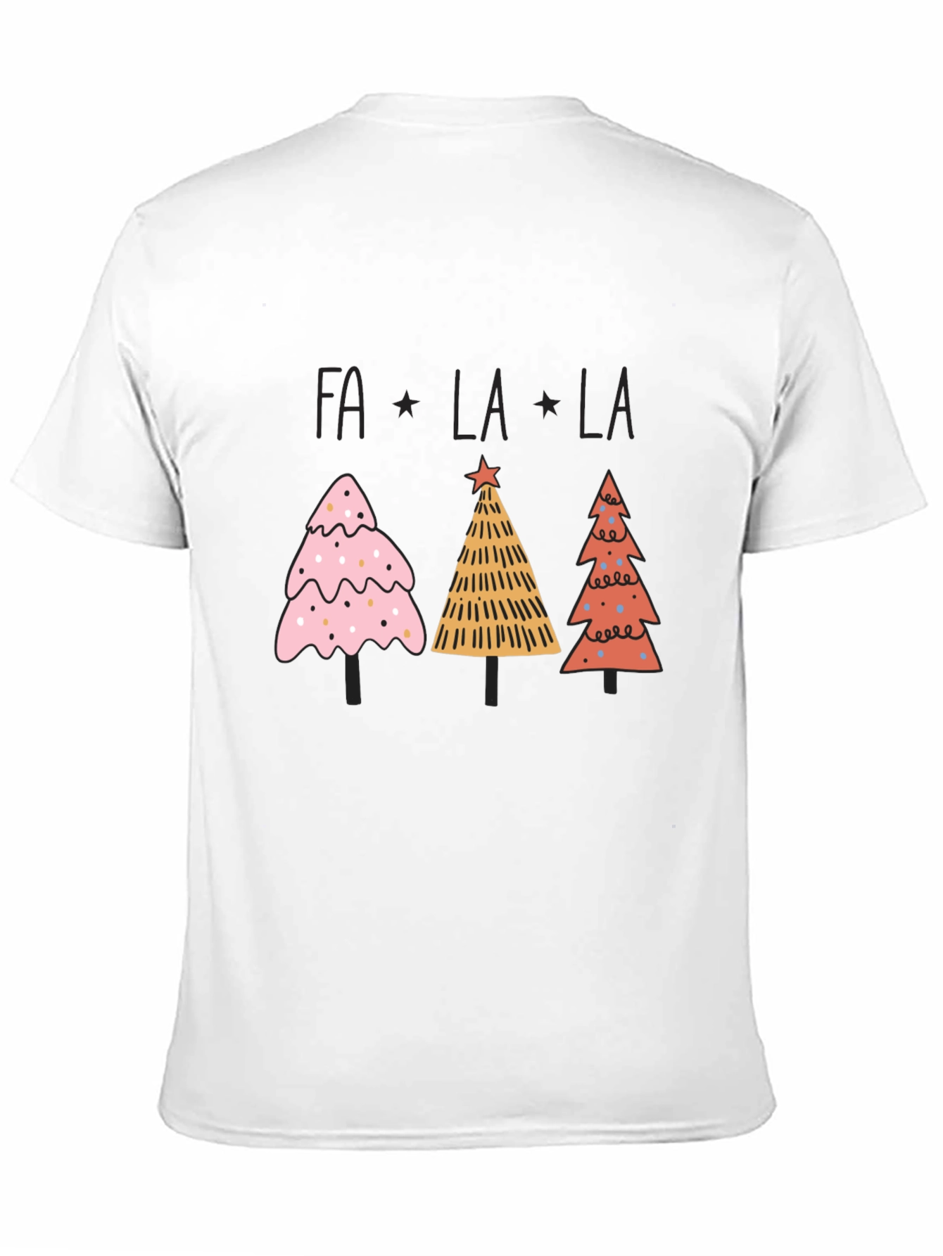 Festive Fa La La Christmas Tree Graphic Tee