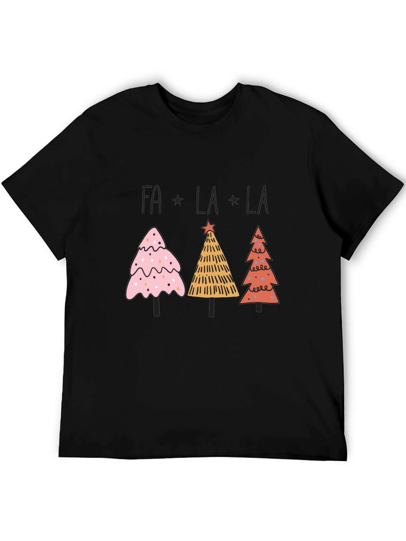Festive Fa La La Christmas Tree Graphic Tee
