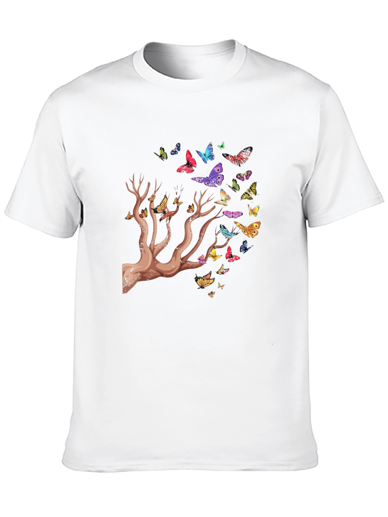Butterfly Tree Graphic T-Shirt - Stylish Mens Tee