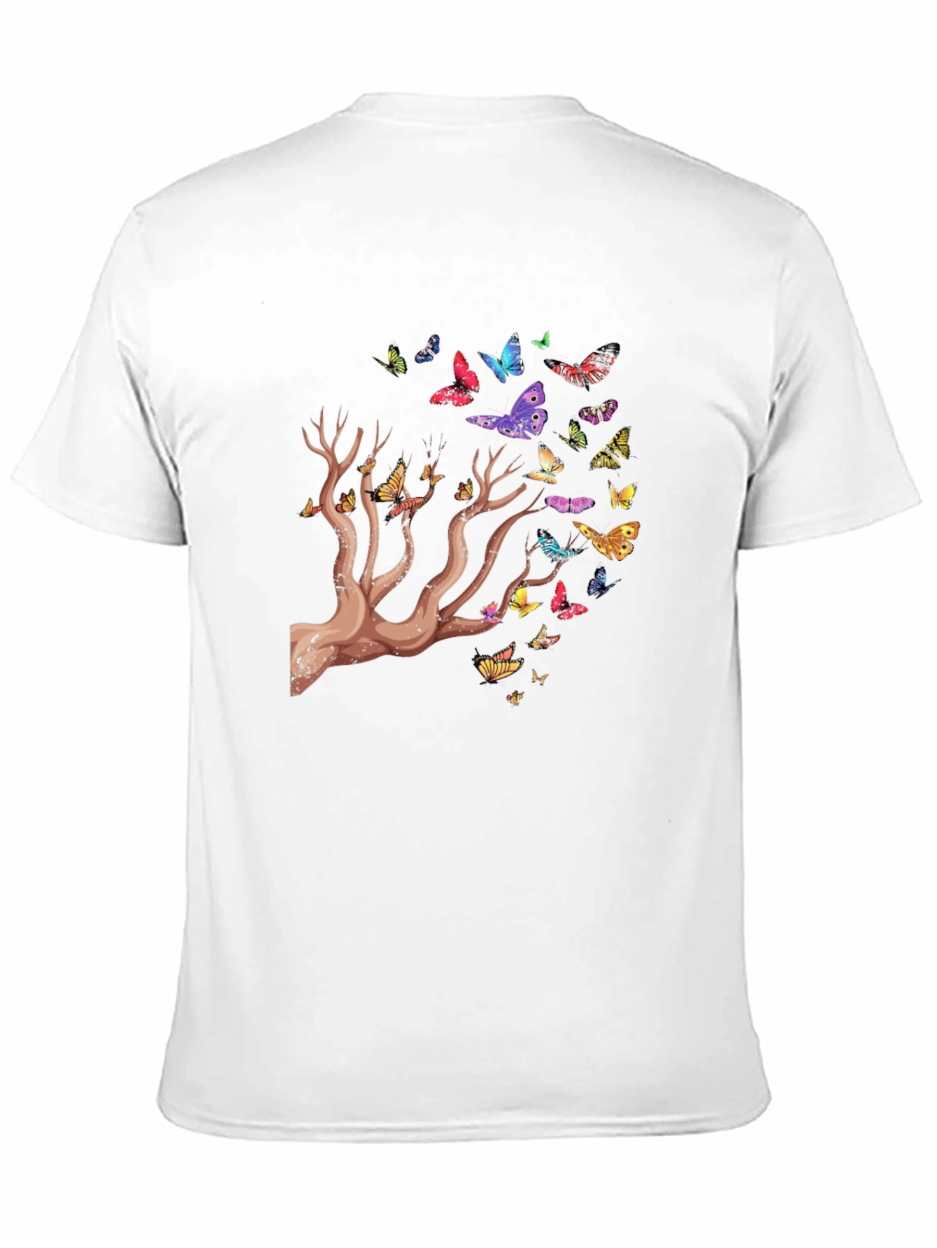 Butterfly Tree Graphic T-Shirt - Stylish Mens Tee