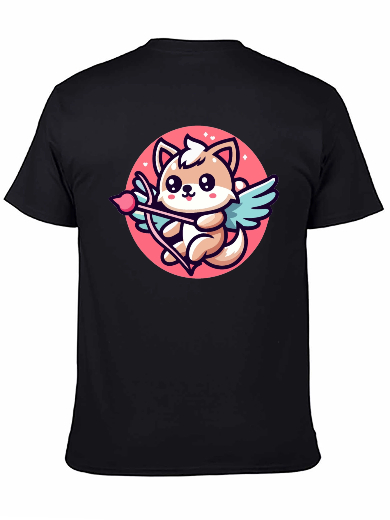 Cute Cupid Dog Graphic T-Shirt - Valentines Day