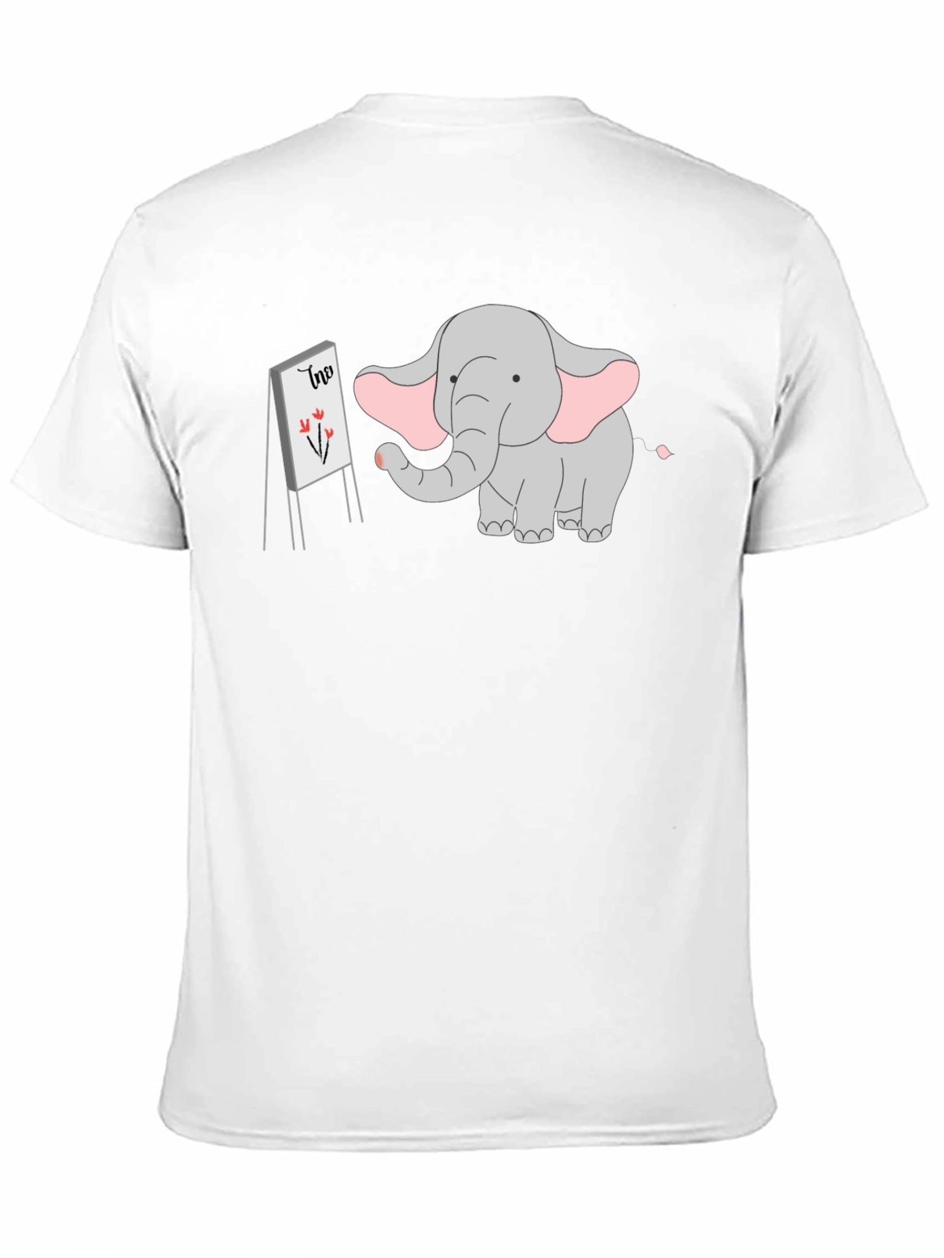 Elephant Artist Graphic Tee - Black Cotton T-Shirt