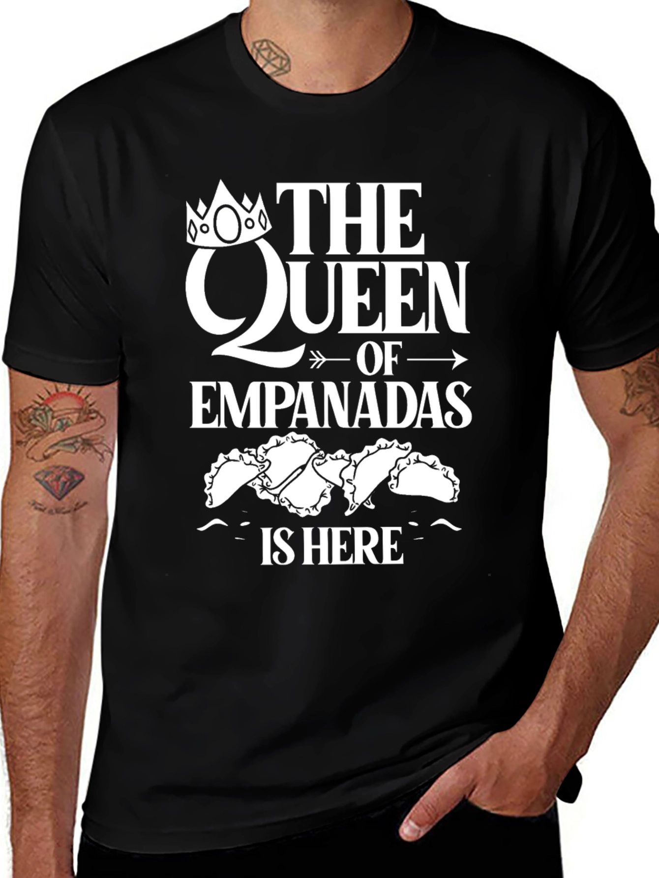 Queen of Empanadas Black T-Shirt