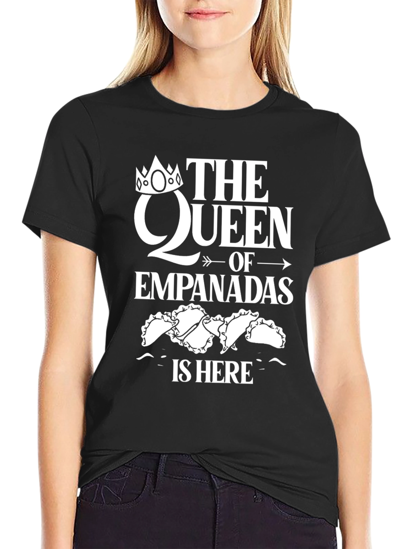 Queen of Empanadas Black T-Shirt