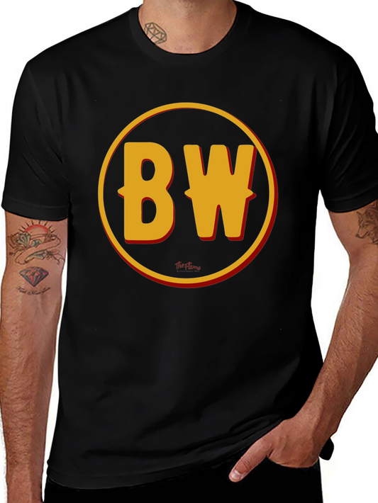 BW Initials Graphic Print Black T-Shirt