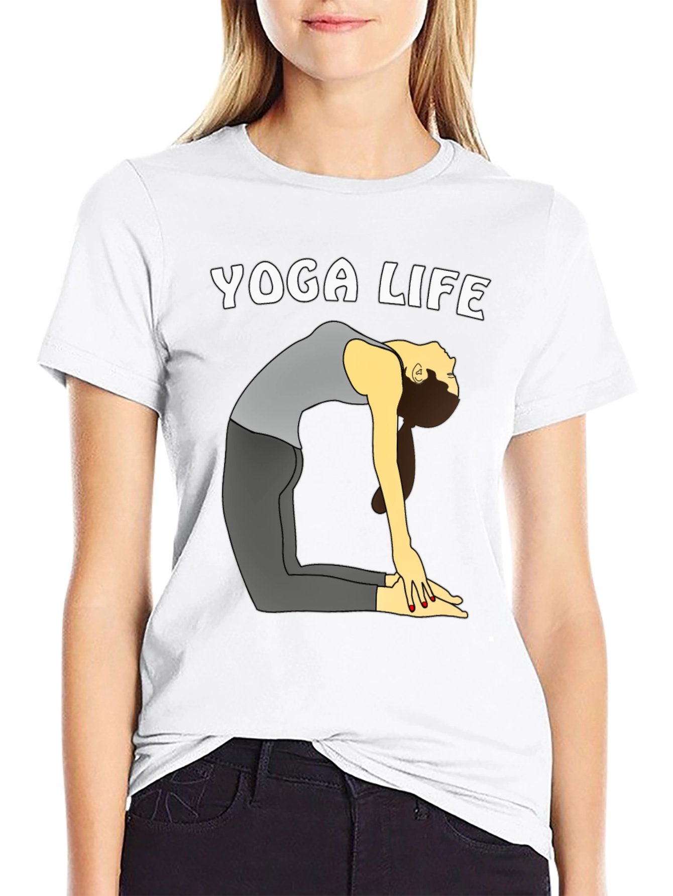 Yoga Life T-Shirt - Black Graphic Tee
