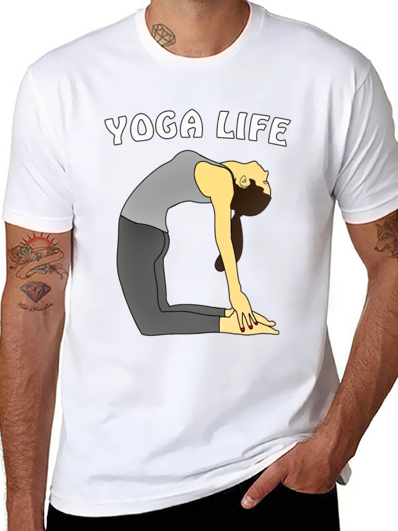 Yoga Life T-Shirt - Black Graphic Tee