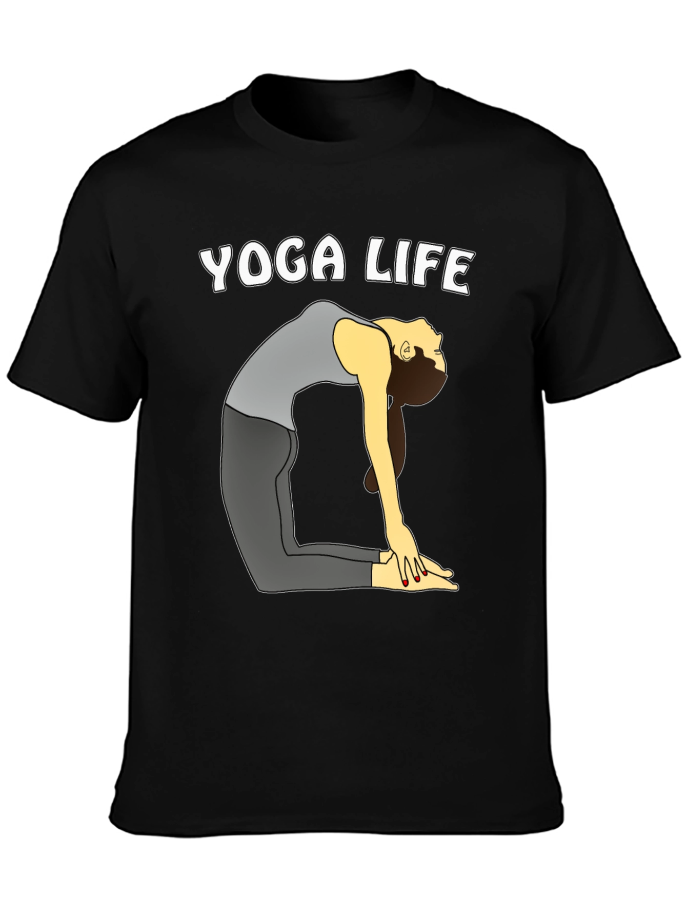 Yoga Life T-Shirt - Black Graphic Tee