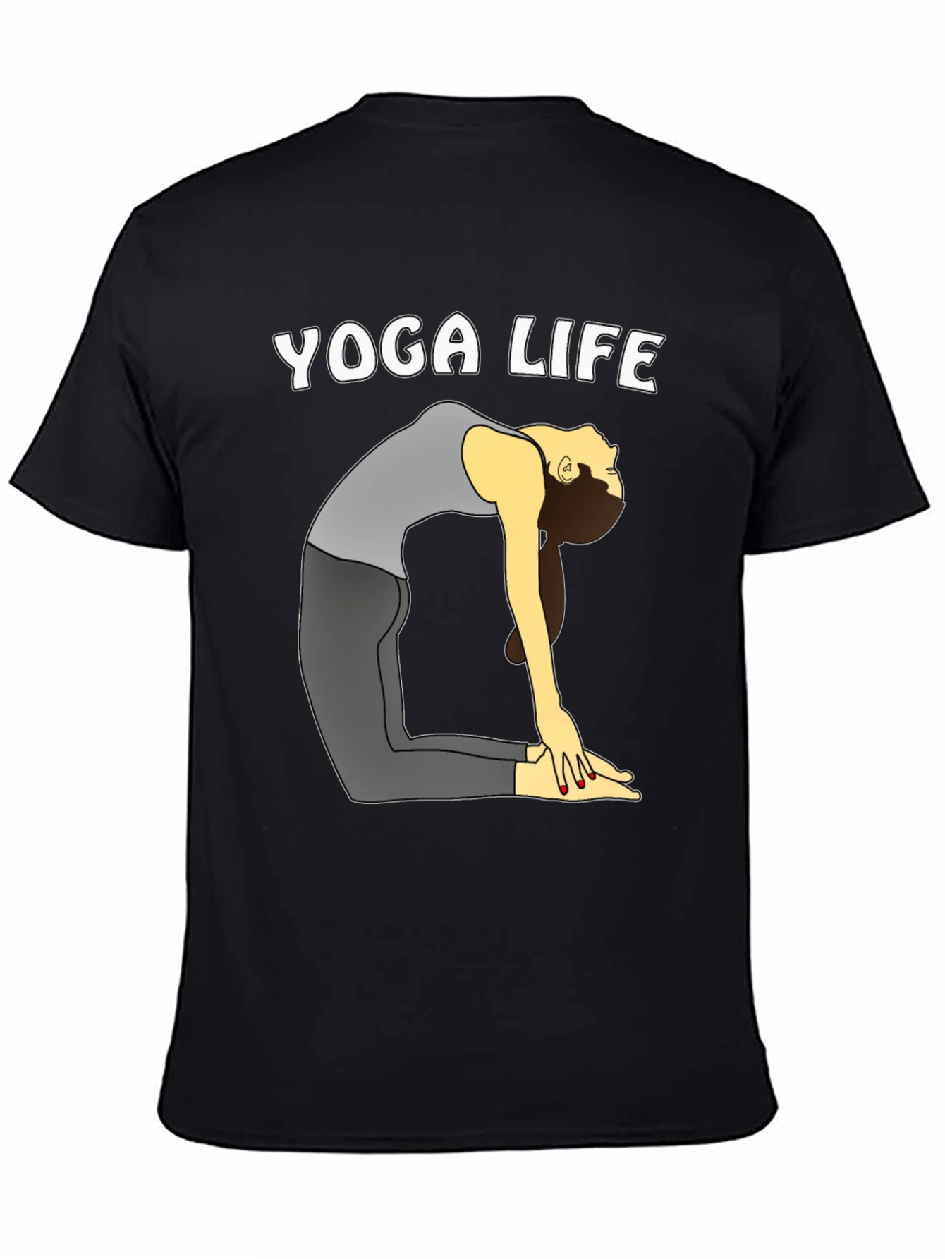 Yoga Life T-Shirt - Black Graphic Tee
