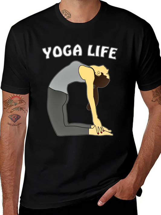 Yoga Life T-Shirt - Black Graphic Tee