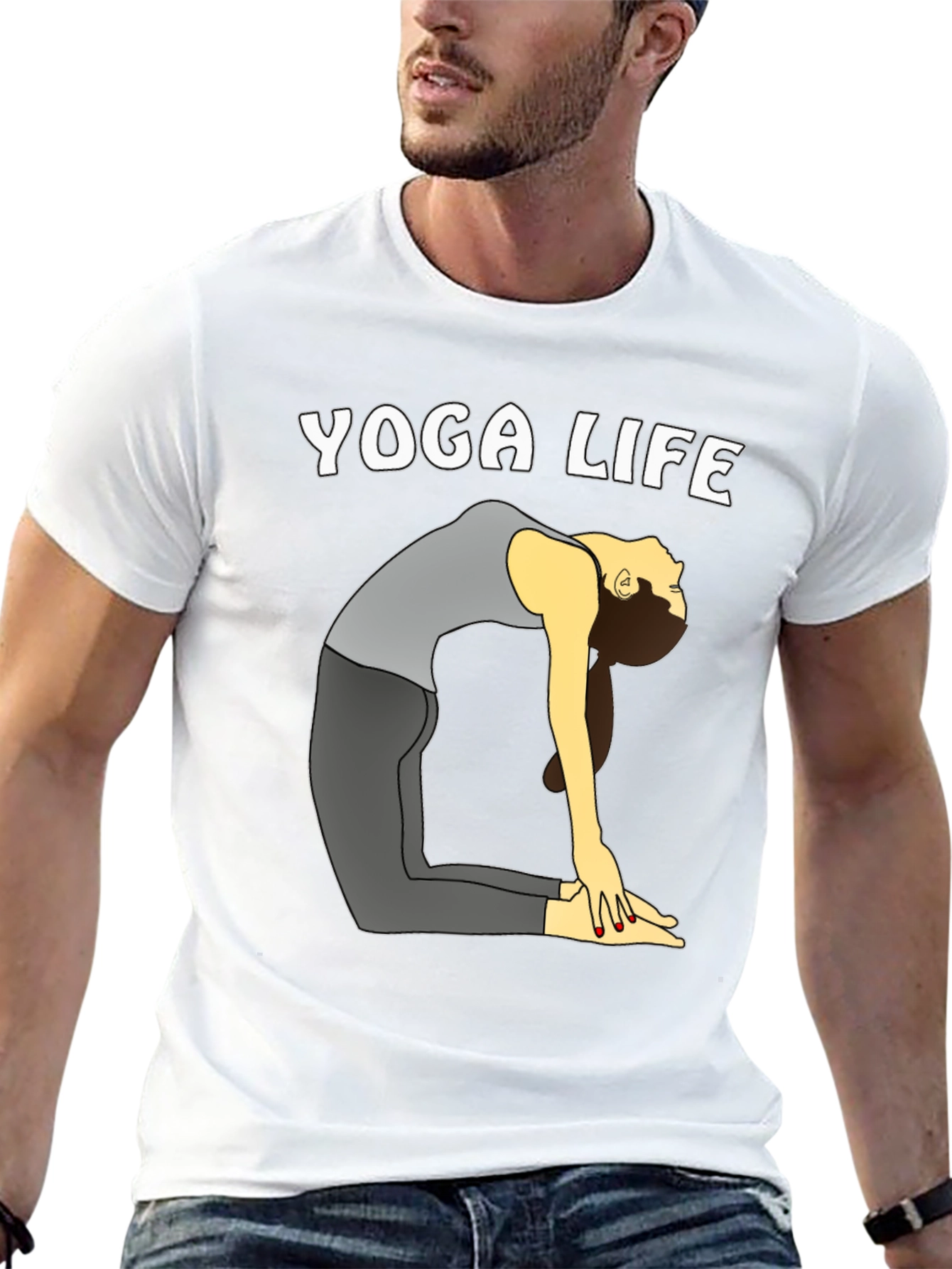 Yoga Life T-Shirt - Black Graphic Tee