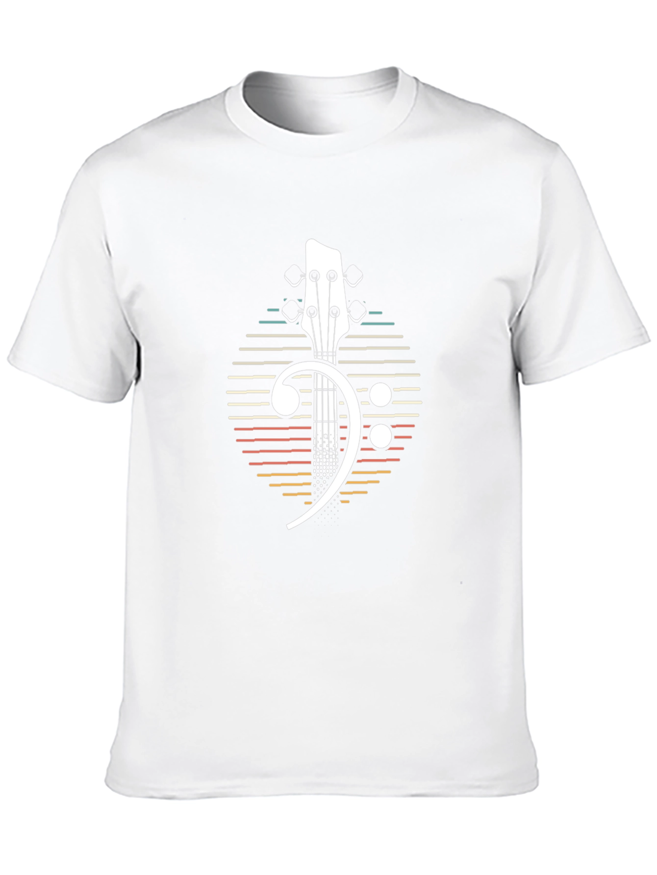 Bass Guitar Clef Graphic Tee - Musicians Black T-Shirt