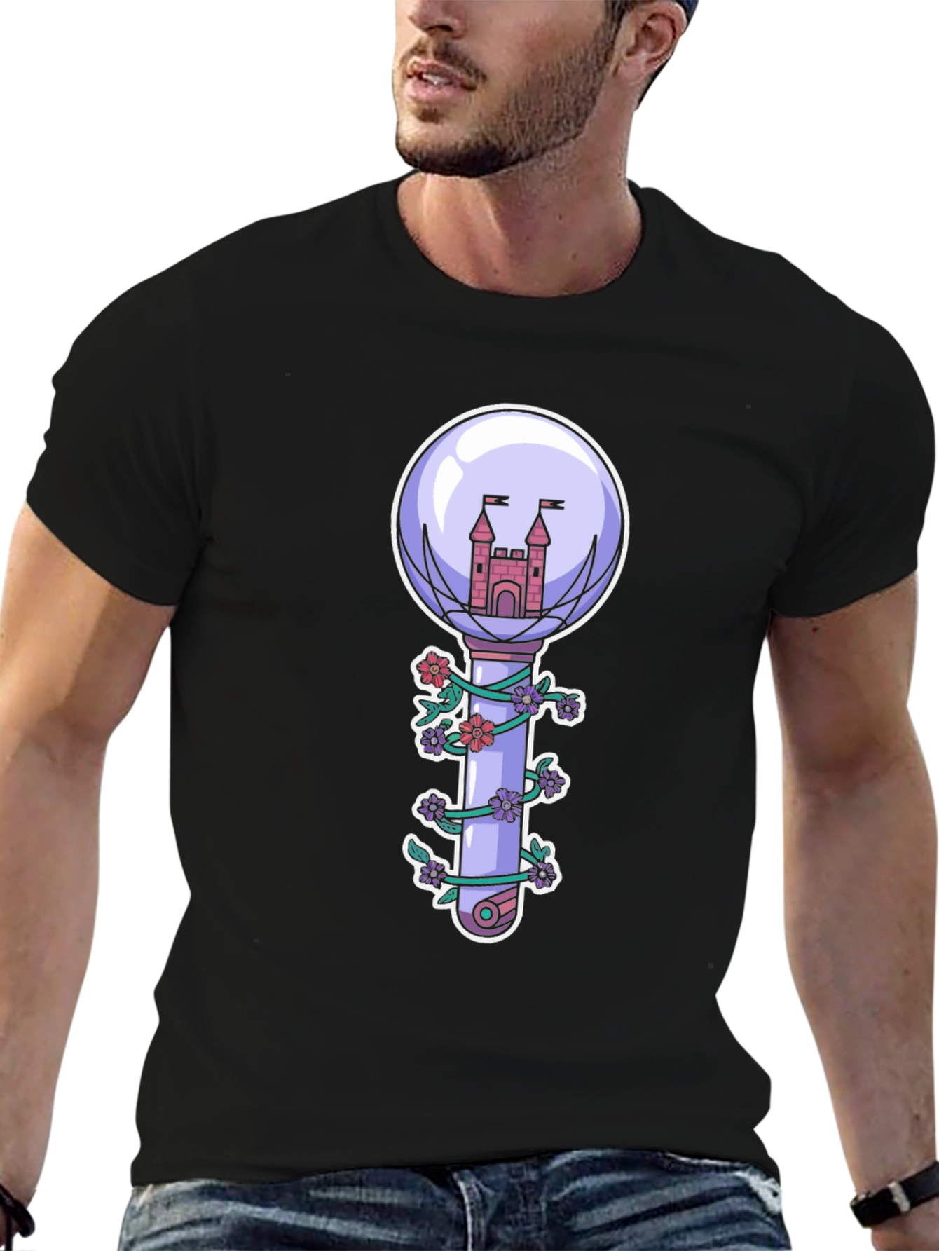 Castle Lightstick Graphic Tee - Black