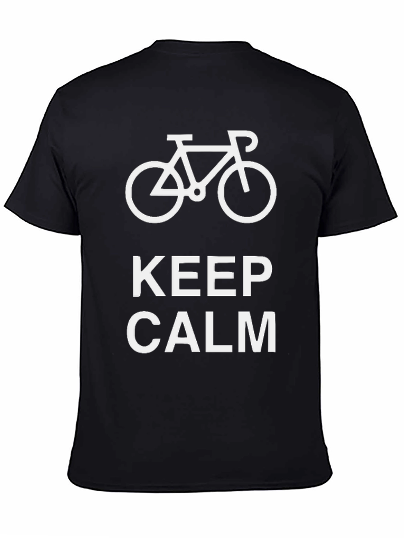 Keep Calm Bike Graphic T-Shirt - Black