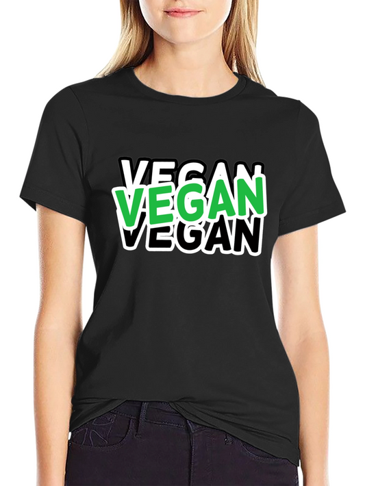 Vegan T-Shirt - Black Tee with Bold Vegan Graphic