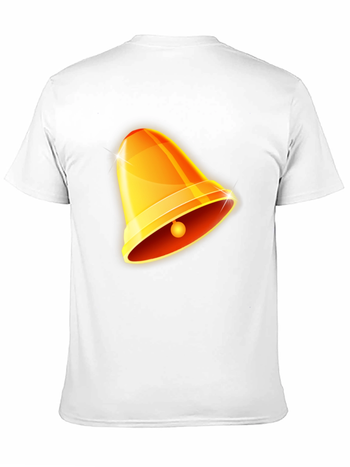 Golden Bell Graphic Tee - Black Cotton Casual Shirt
