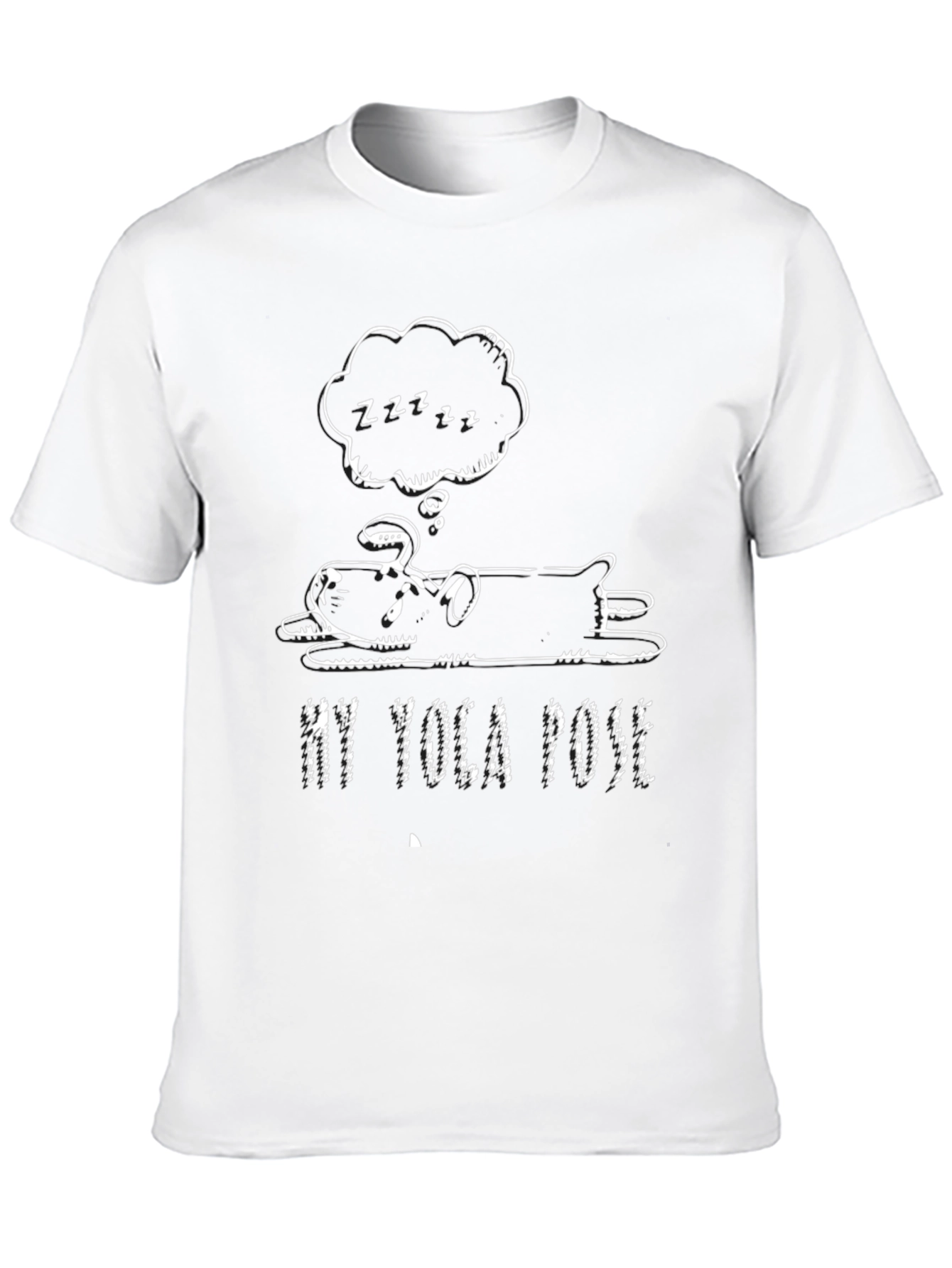 My Yoga Pose Black Graphic T-Shirt