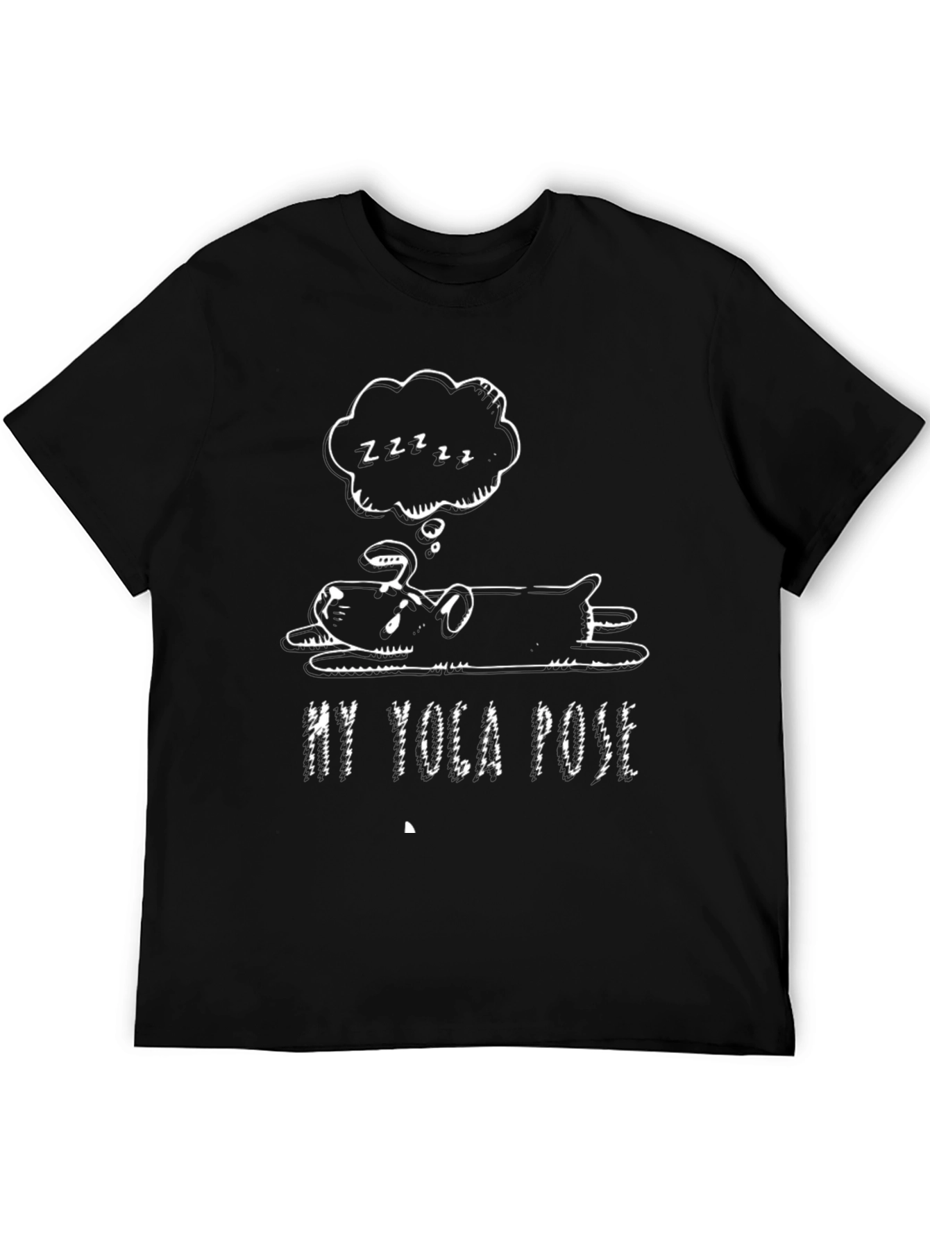 My Yoga Pose Black Graphic T-Shirt