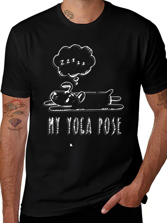 My Yoga Pose Black Graphic T-Shirt