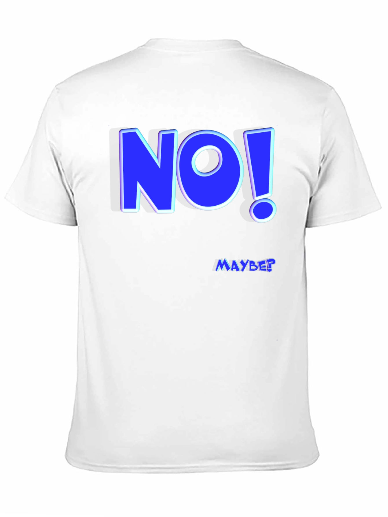Funny NO! MAYBE? Graphic Tee - Mens Black T-Shirt