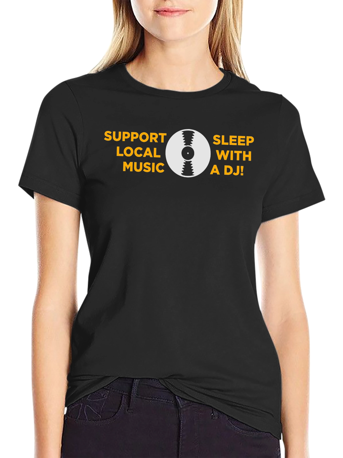 Support Local Music - Black Graphic T-Shirt