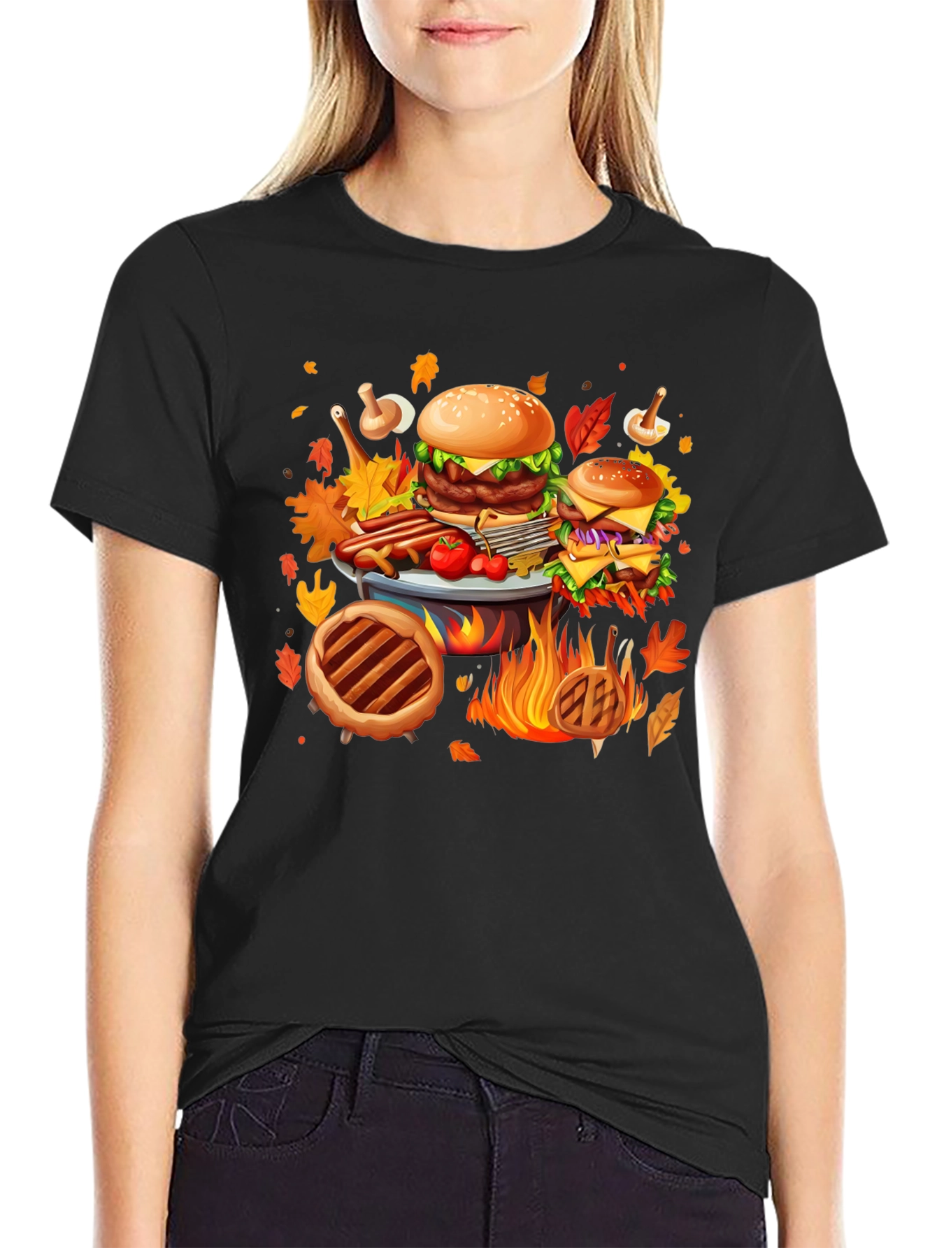 Fall Feast Graphic Tee - Thanksgiving BBQ