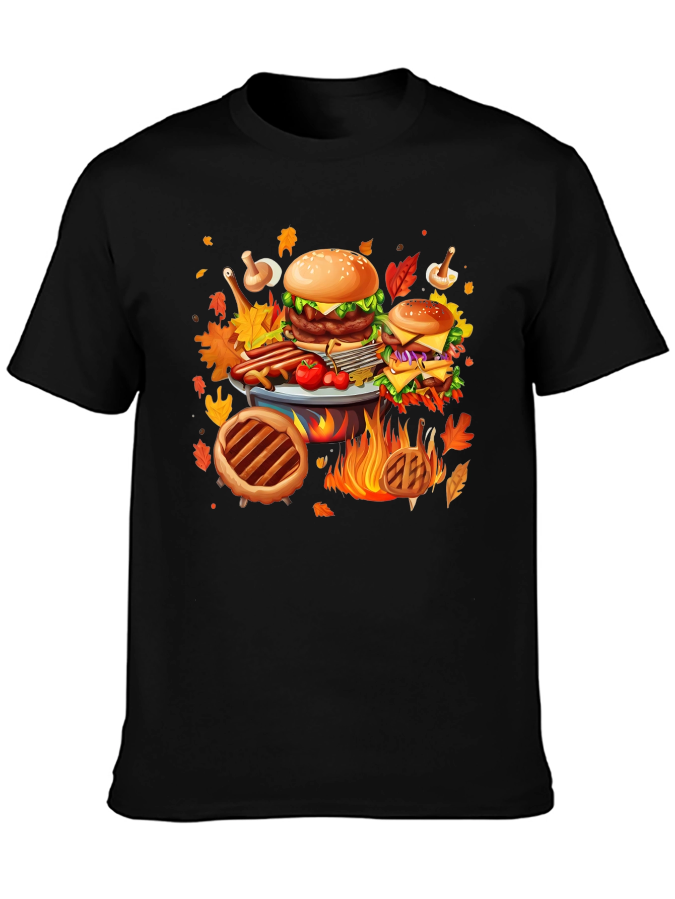 Fall Feast Graphic Tee - Thanksgiving BBQ