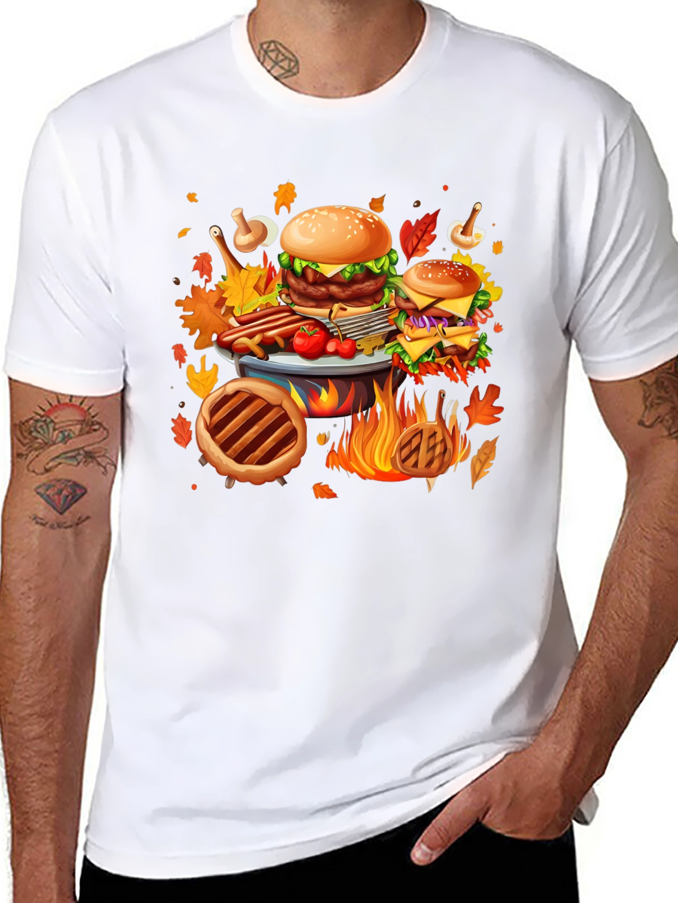 Fall Feast Graphic Tee - Thanksgiving BBQ