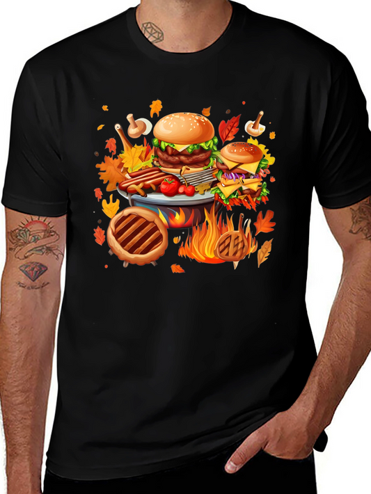 Fall Feast Graphic Tee - Thanksgiving BBQ