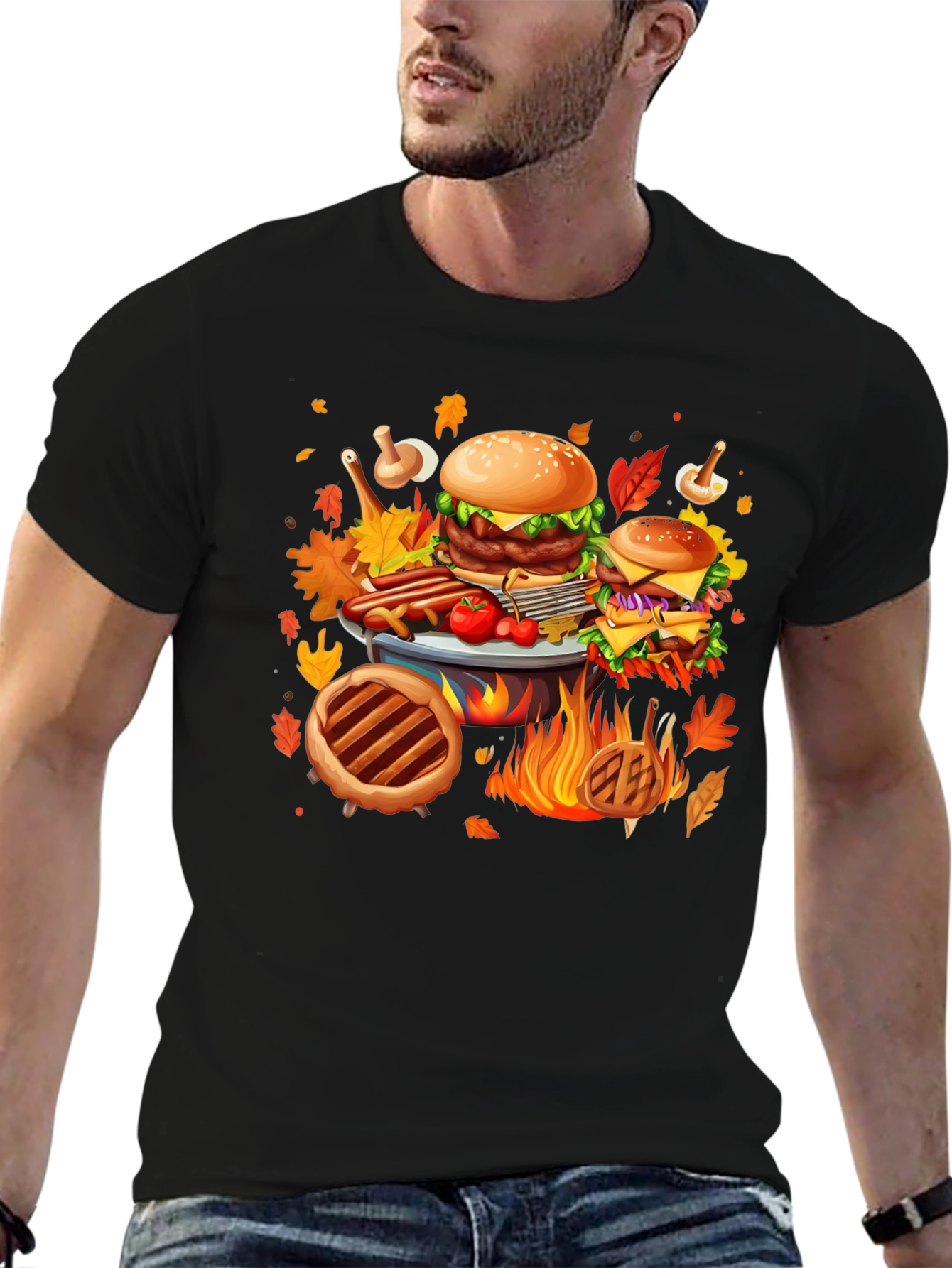 Fall Feast Graphic Tee - Thanksgiving BBQ